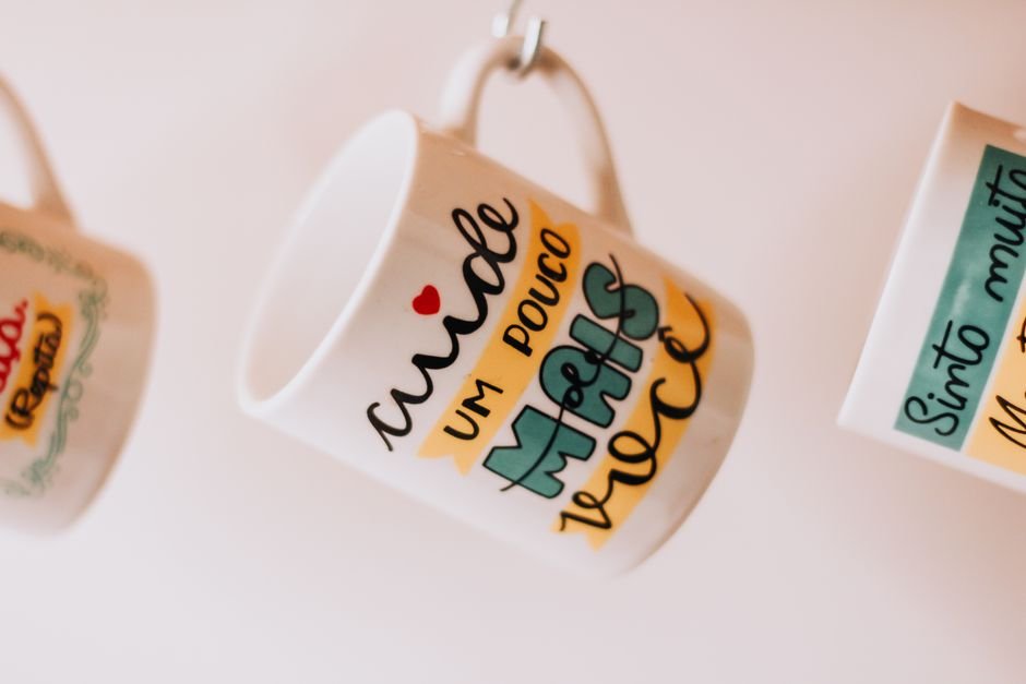 Personalized mugs with motivational text, a popular Boss's Day desk gift